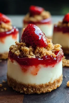 Mini Strawberry Crunch Stuffed Cheesecake