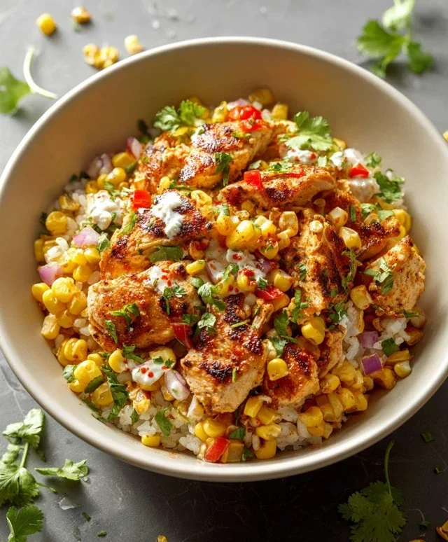 Street Corn Chicken Rice Bowl Recipe