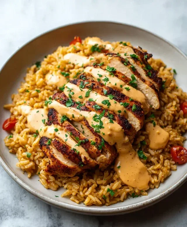 High Protein Creamy Cajun Chicken Rice