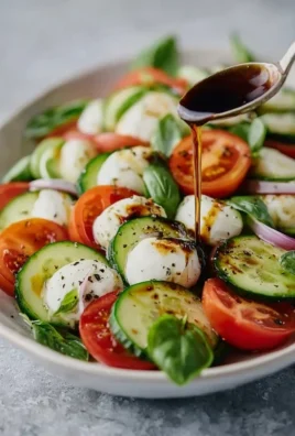Fresh Cucumber Caprese Salad
