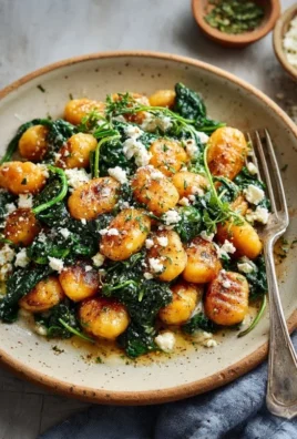 Crispy Gnocchi With Spinach And Feta