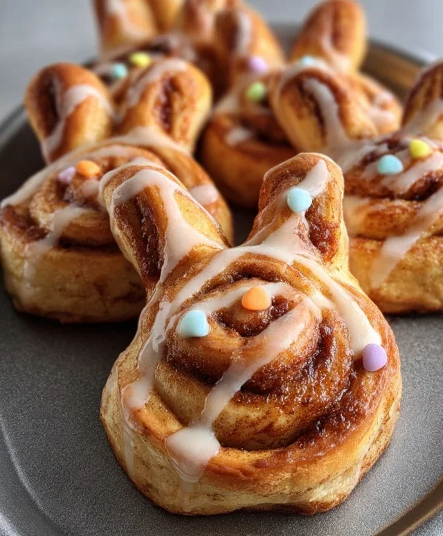 Easter Bunny Cinnamon Rolls