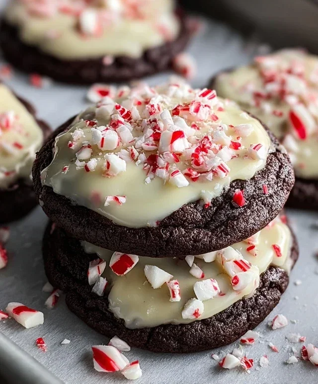 White Chocolate Peppermint Bark Cookies