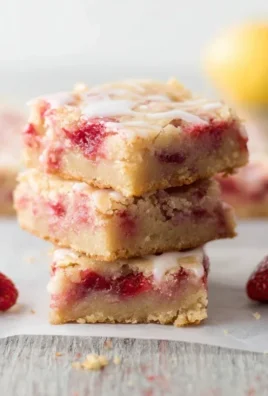 Strawberry Lemon Blondies