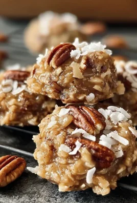No Bake Pecan Coconut Praline Cookies