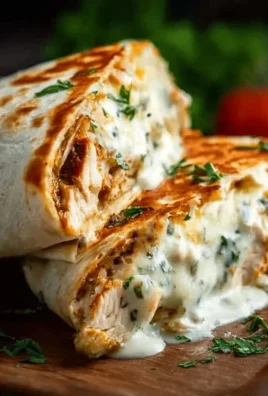 Cheesy Garlic Chicken Wraps