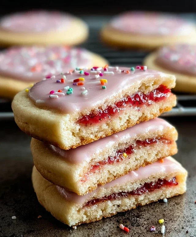 Strawberry Pop Tart Cookies