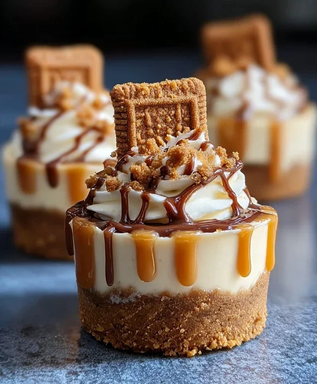 Mini Cookie Butter Cheesecake Cups