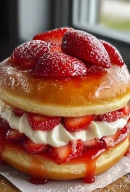 Strawberry Cheesecake Doughnut Burger
