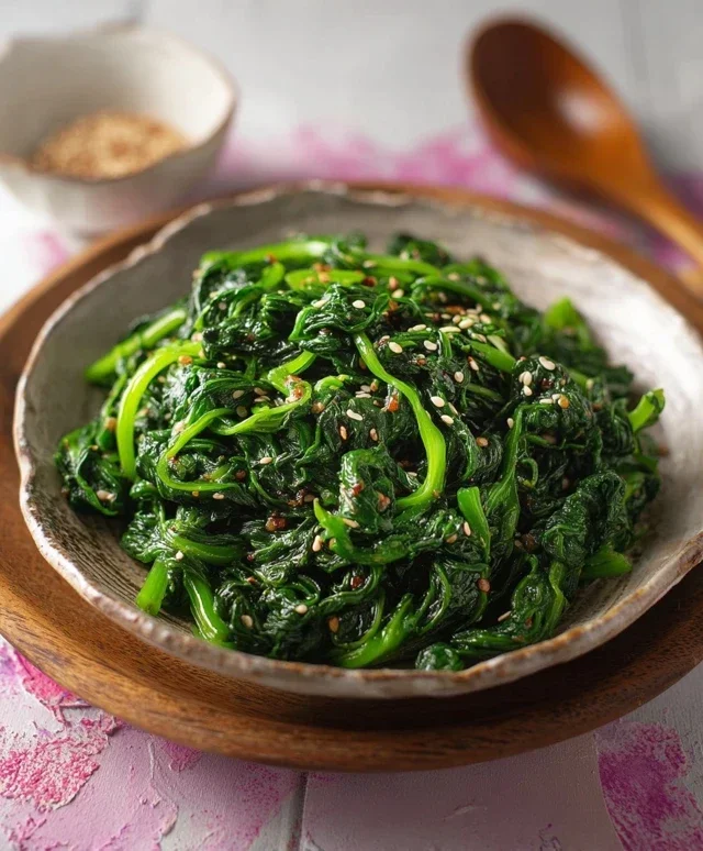 Korean Spinach Side Dish (Sigeumchi Namul)