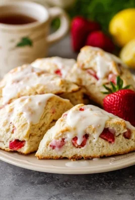 Strawberry Lemon Cream Scones
