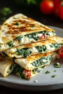 Spinach and Feta Quesadillas