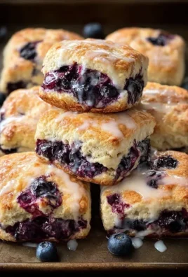 Glazed Blueberry Butter Swim Biscuits