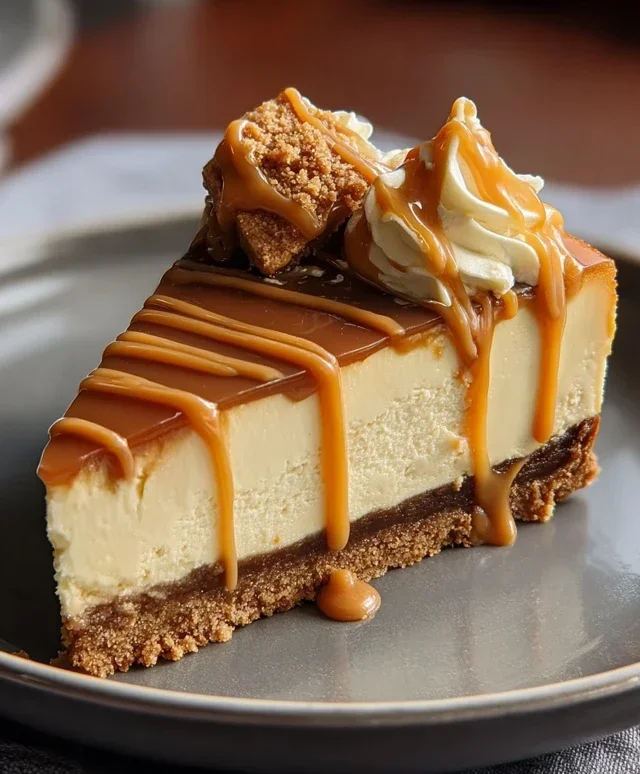 Cookie Butter Caramel Cheesecake