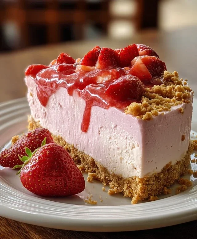 Strawberry Crunch Pink Cheesecake