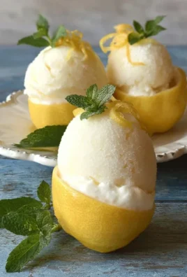 Sorbetto di Limone Dressed Up in a Frozen Lemon Shell