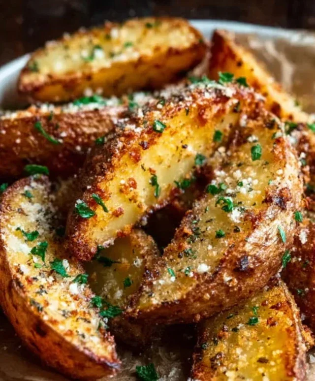 Baked Garlic Parmesan Potato Wedges