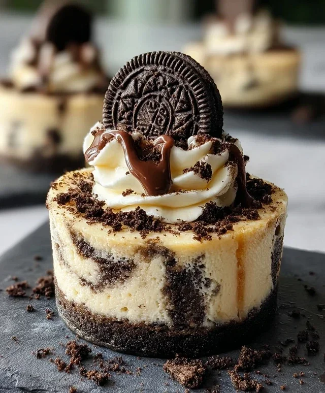 Oreo Overload Stuffed Mini Cheesecake