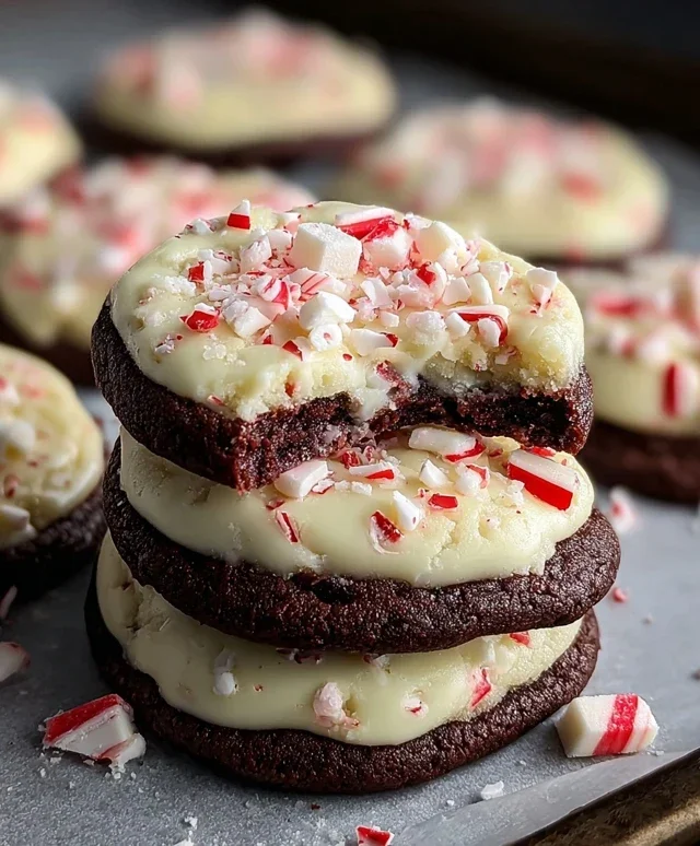 White Chocolate Peppermint Bark Cookies