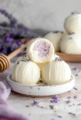 Honey Lavender White Chocolate Truffles
