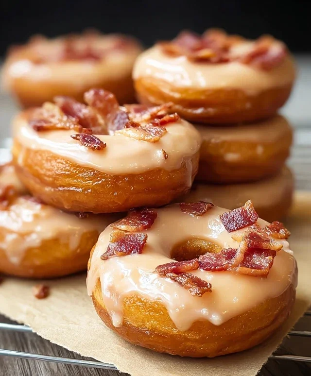 Maple Beef Beef Bacon Doughnuts
