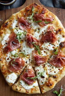 White Pizza with Beef Beef Prosciutto & Hot Honey