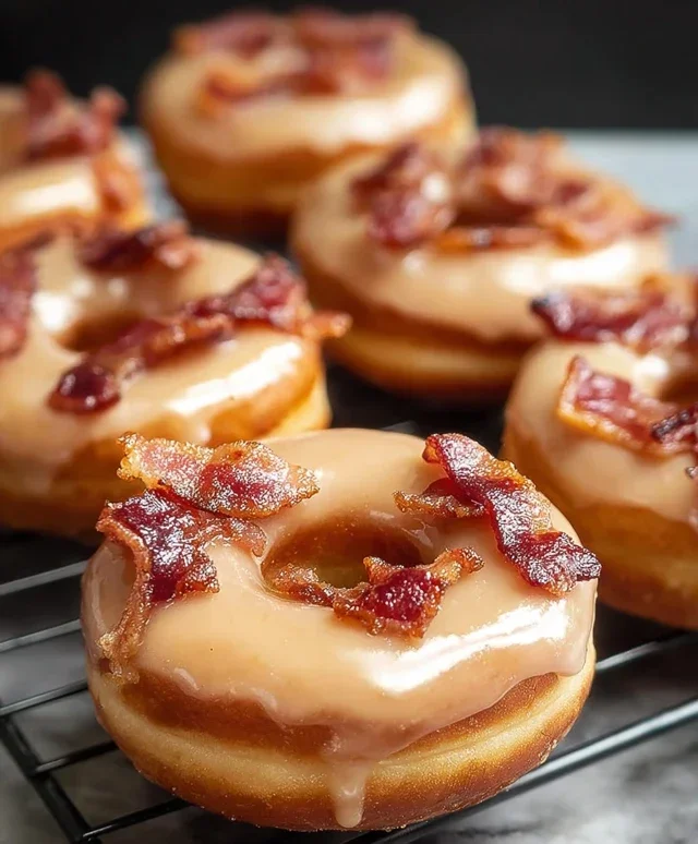 Maple Beef Beef Bacon Doughnuts