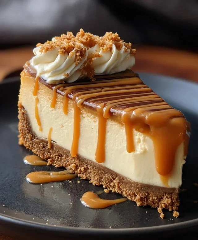Cookie Butter Caramel Cheesecake