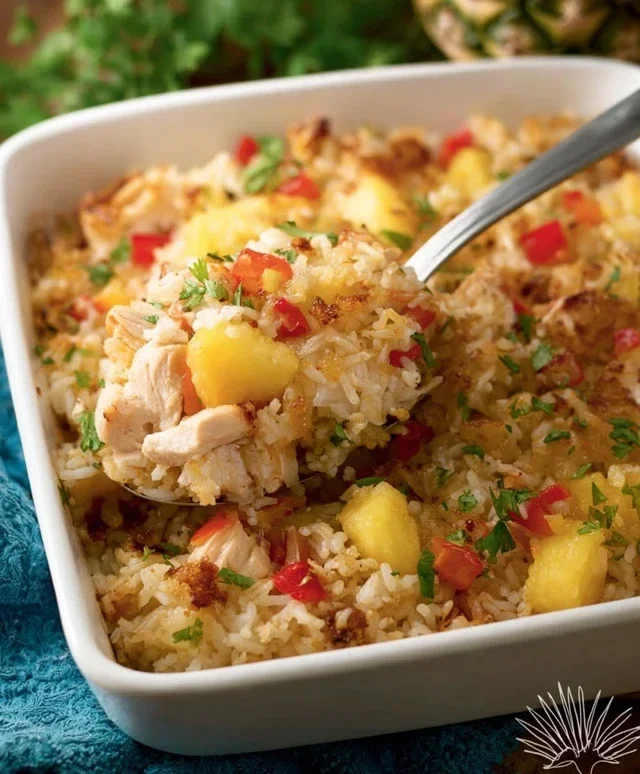 Aloha Pineapple Chicken Rice Casserole
