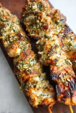 Garlic Parmesan Chicken Skewers