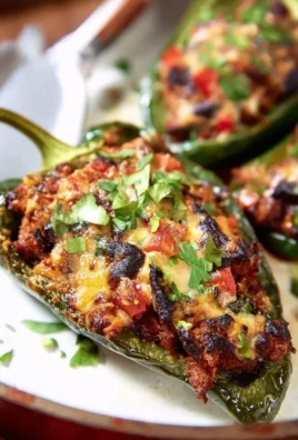 Brisket Stuffed Poblano Peppers
