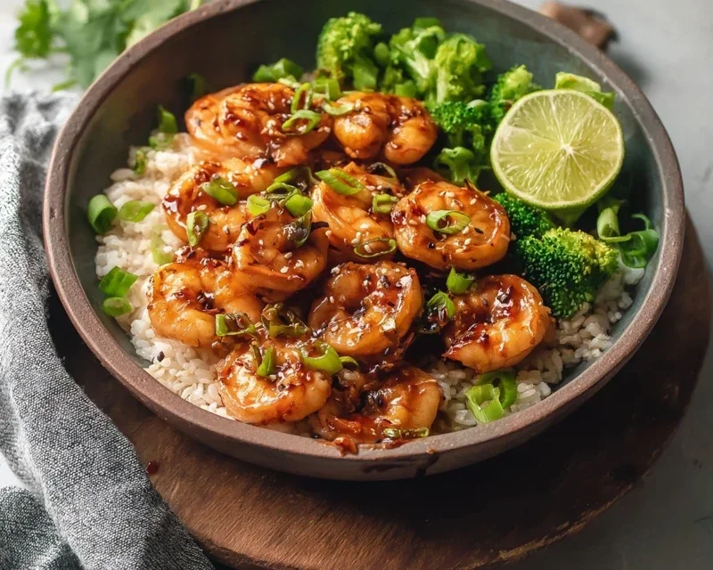 Honey Garlic Shrimp Bowls