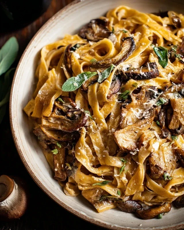 Caramelized Leek and Mushroom Gruyere Pasta