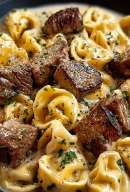 Cracked Garlic Steak Tortellini in Creamhouse Sauce Bliss