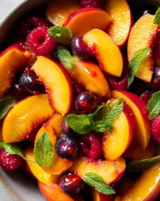 Summer Peach Fruit Salad