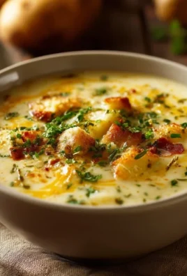 Hearty Cheddar Garlic Herb Potato Soup Recipe