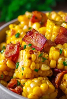 Fresh Corn and Beef Beef Bacon Side Dish