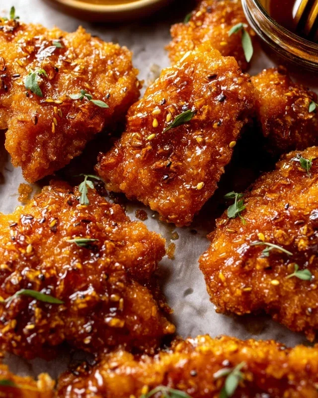 Baked Crunchy Hot Honey Chicken