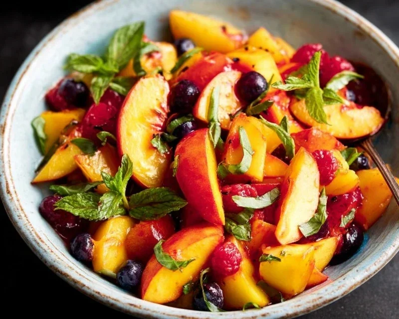 Summer Peach Fruit Salad