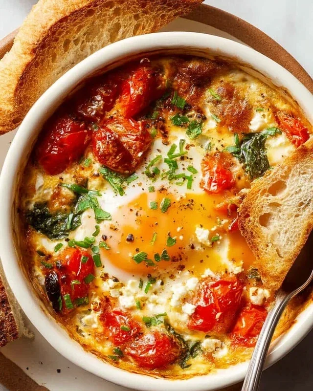 Baked Feta Eggs