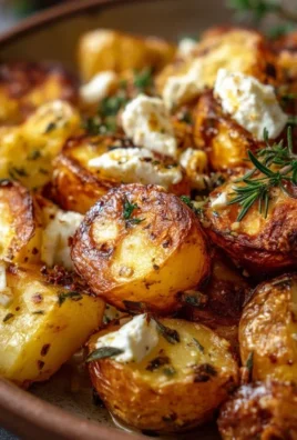 Roasted Potatoes with Baked Feta and Garlic