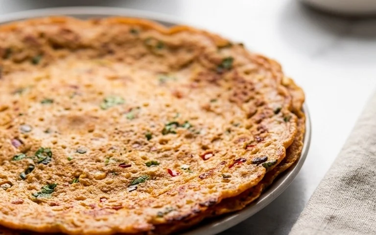 Masoor Dal Chilla | Savory Red Lentil Pancakes