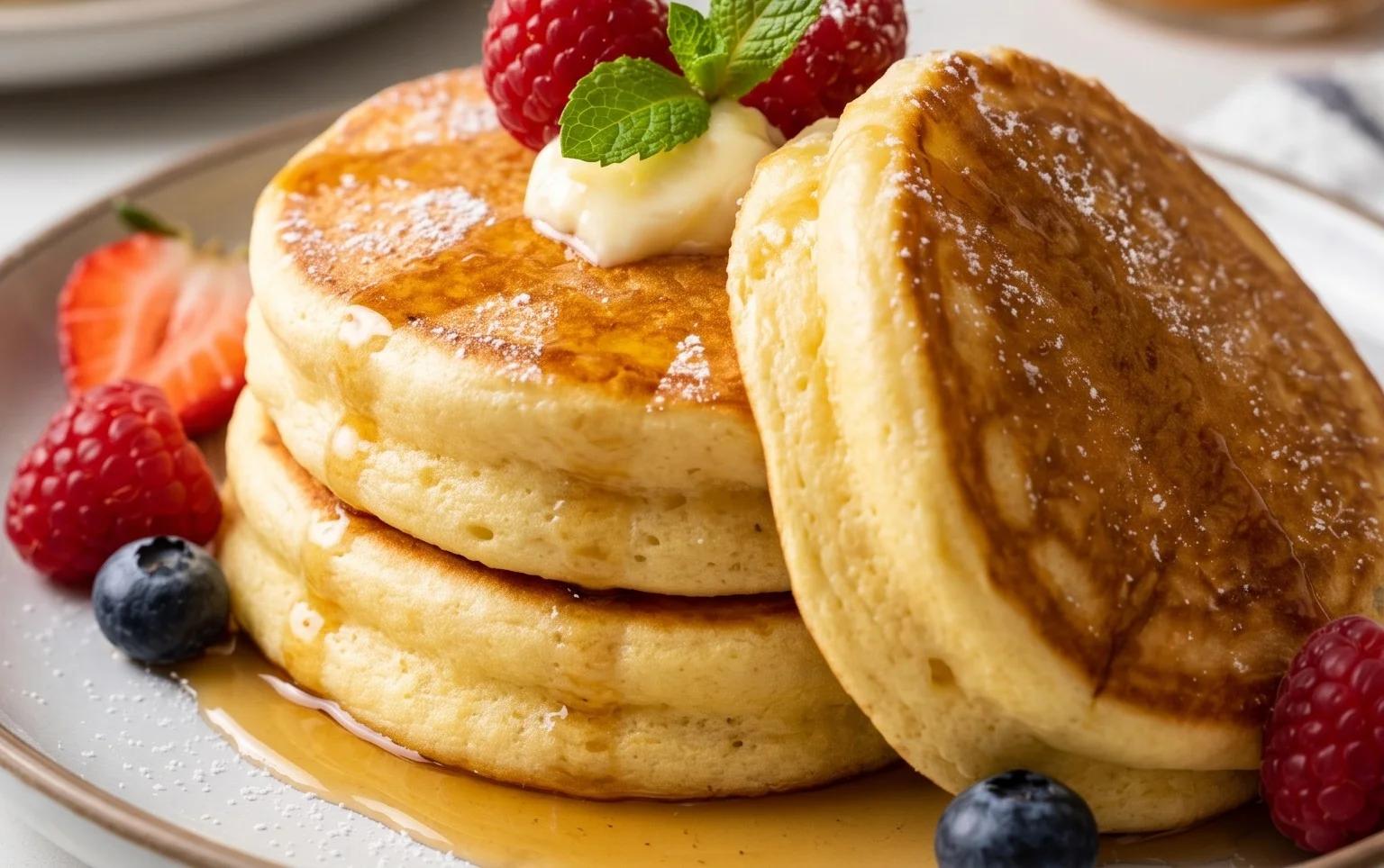 Fluffy Japanese Soufflé Pancakes