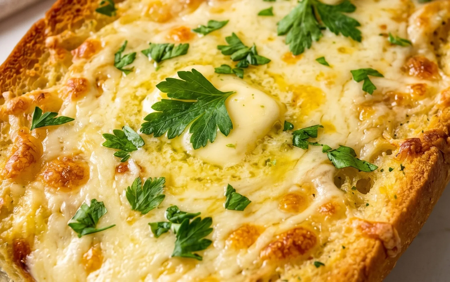 BEST CHEESY GARLIC BREAD RECIPE