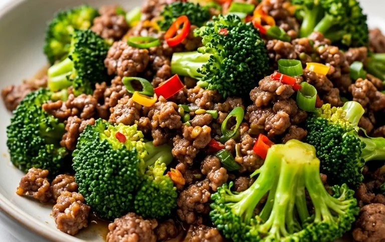 Ground Beef and Broccoli
