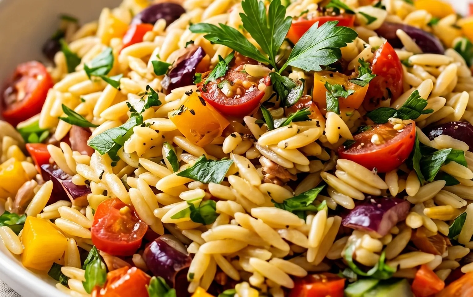 Rainbow Orzo Salad