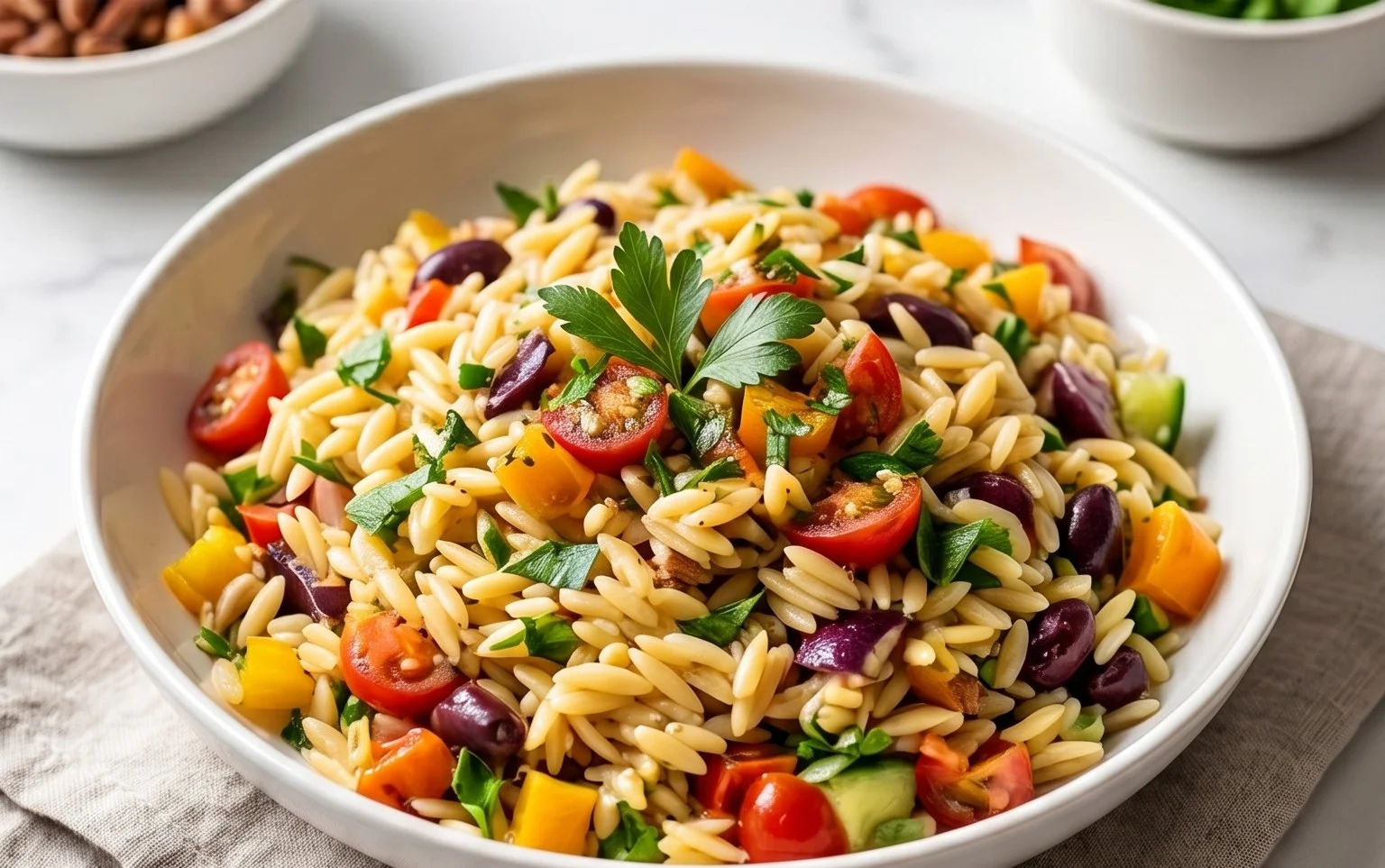 Rainbow Orzo Salad