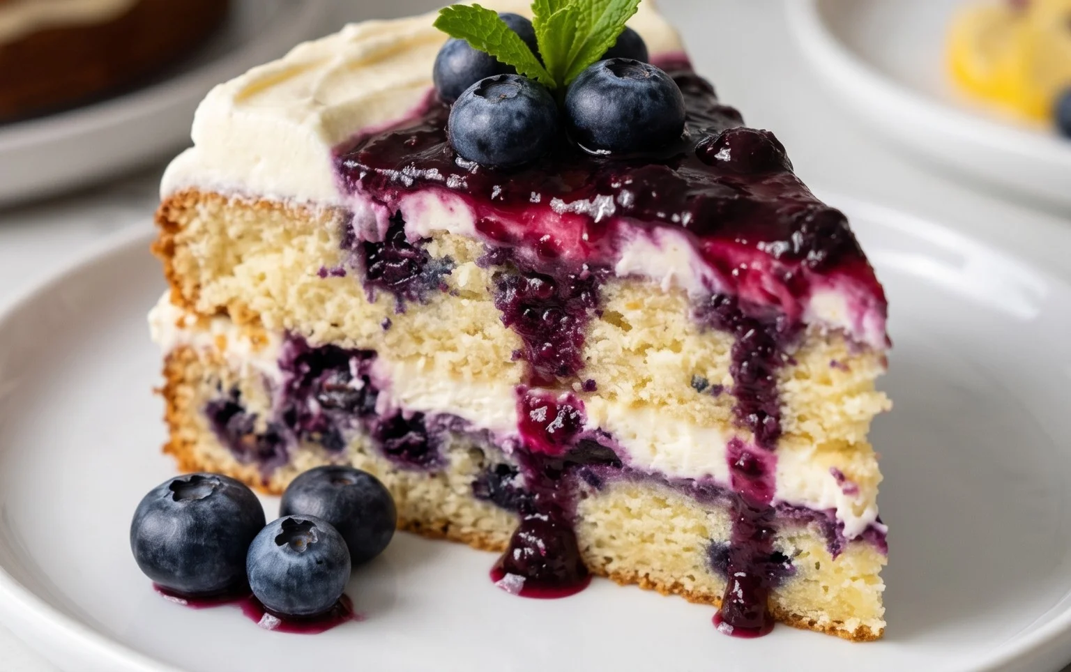 Nova Scotia Blueberry Cream Cake