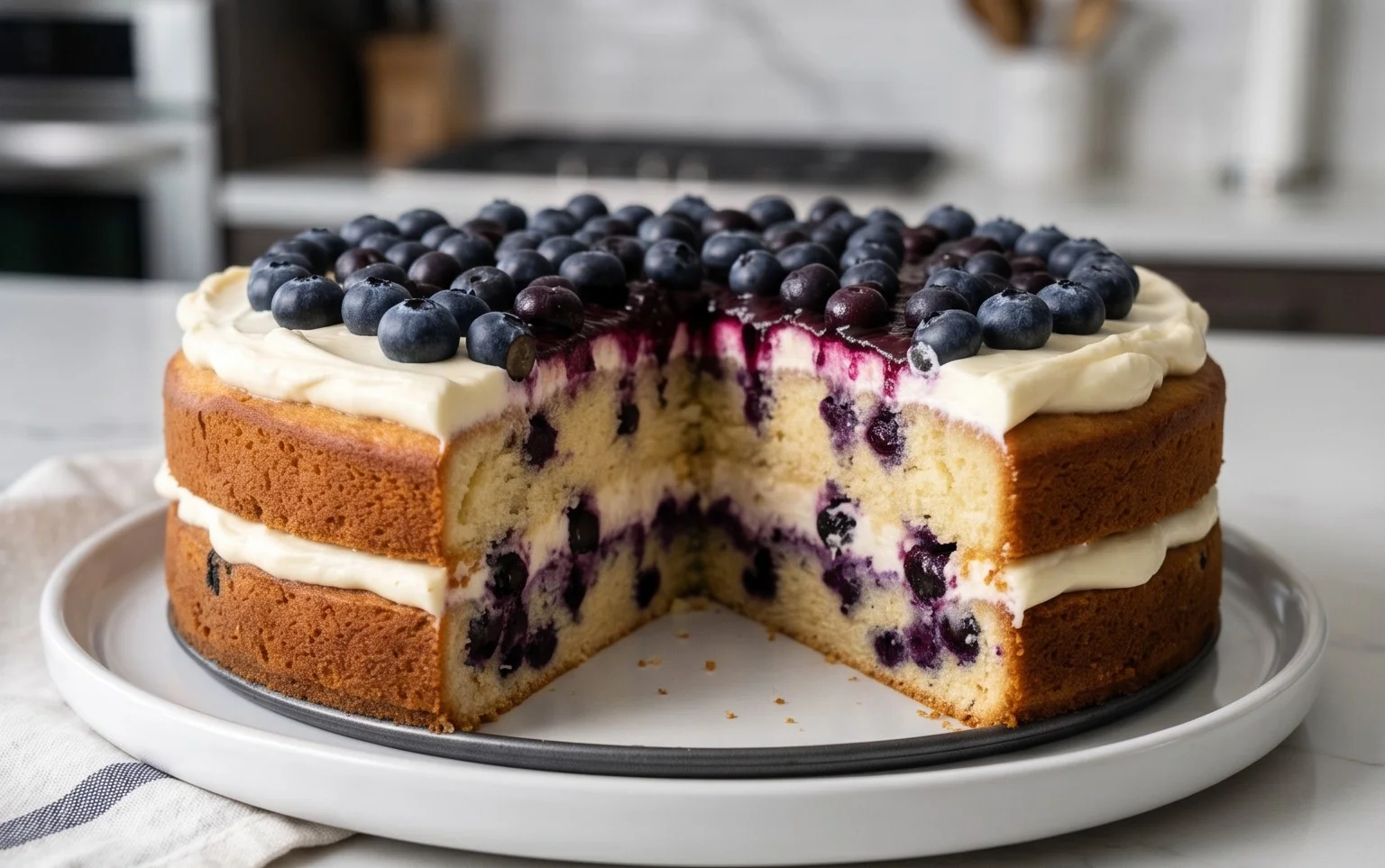 Nova Scotia Blueberry Cream Cake