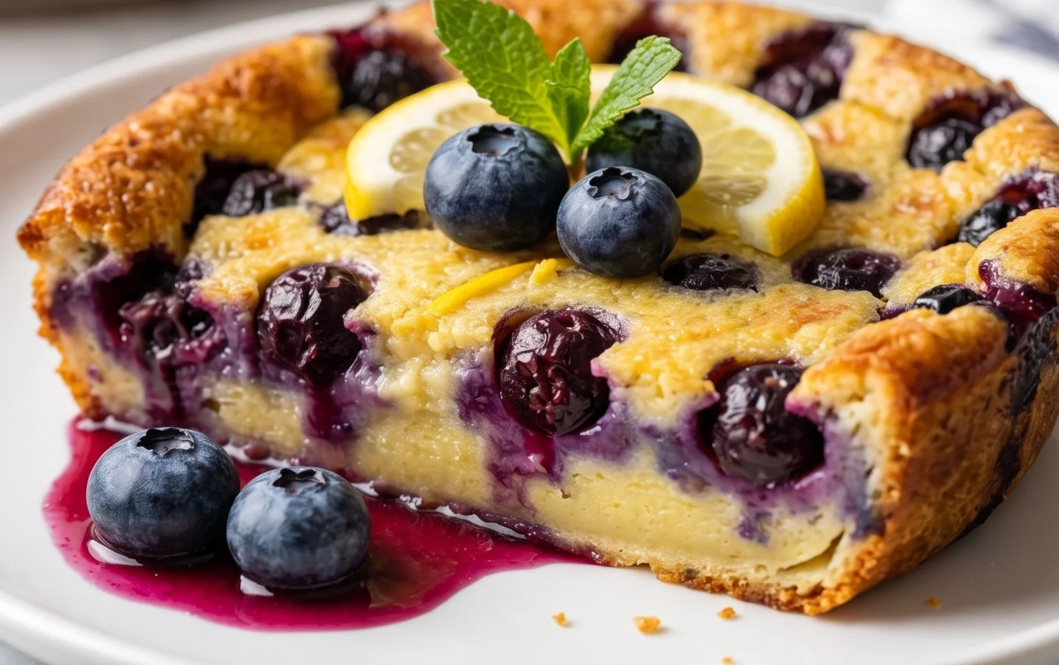 Lemon Blueberry Clafoutis